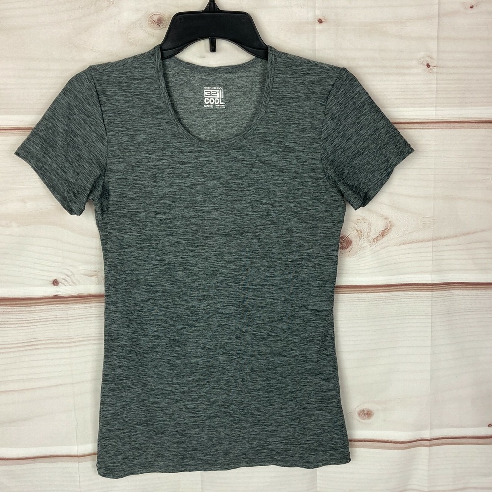 32 Degrees Top Womens S Gray Short Sleeve Performance T-Shirt Athletic‎ Running